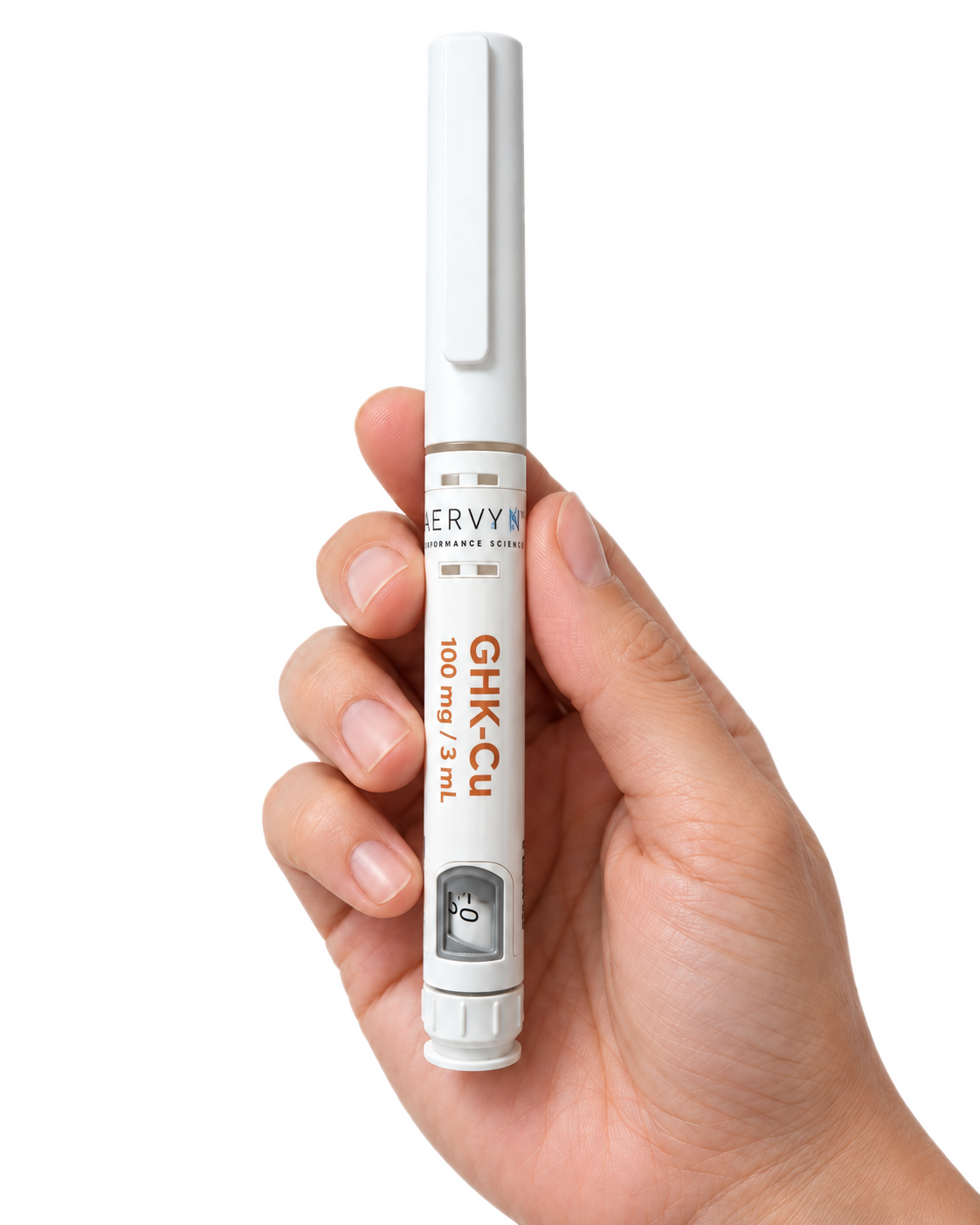 GHK-Cu pen held in hand
